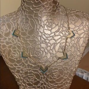 NWT Pure Brand Geometric Necklace & Earrings Set